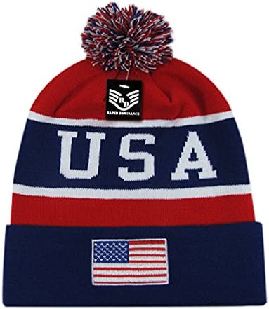 Rapiddominance Rapid Dominance Beanie, USA, NVY/Red, Navy Red
