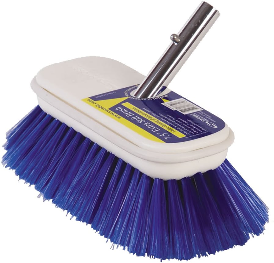 Swobbit 7.5″ Wide Molded Poly Block Extra Soft Vehicle Washing Brush – Blue