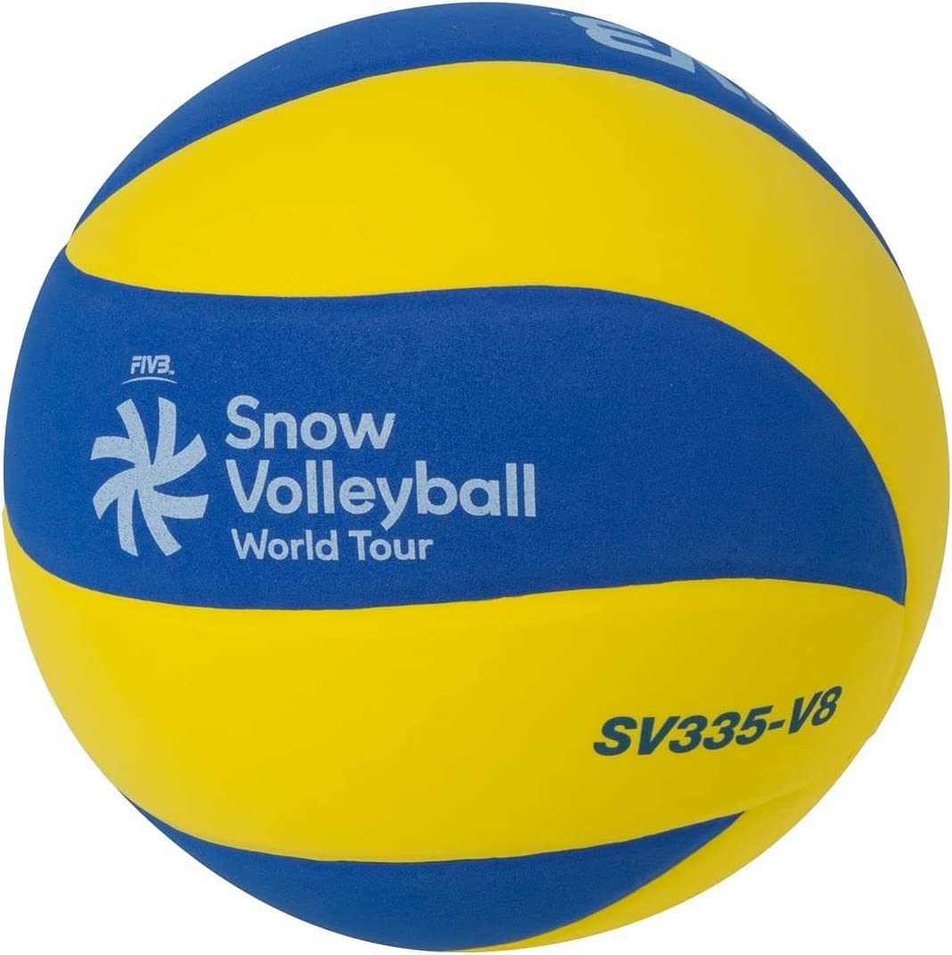 Mikasa Official FIVB Approved Snow Volleyball – Iconic 8 Paneled Design – Official Size and Weight – Blue and Yellow