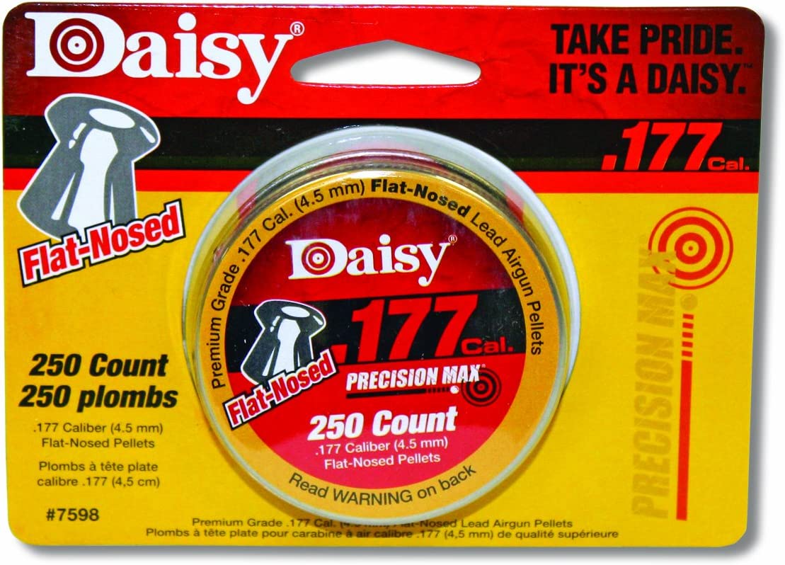 Daisy Outdoor Products .177 250ct Flat Pellets (Silver, 4.5 mm)