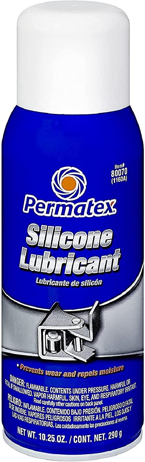Permatex 80070 Silicone Spray Lubricant, 10.25 oz. net Aerosol Can, 2 pack