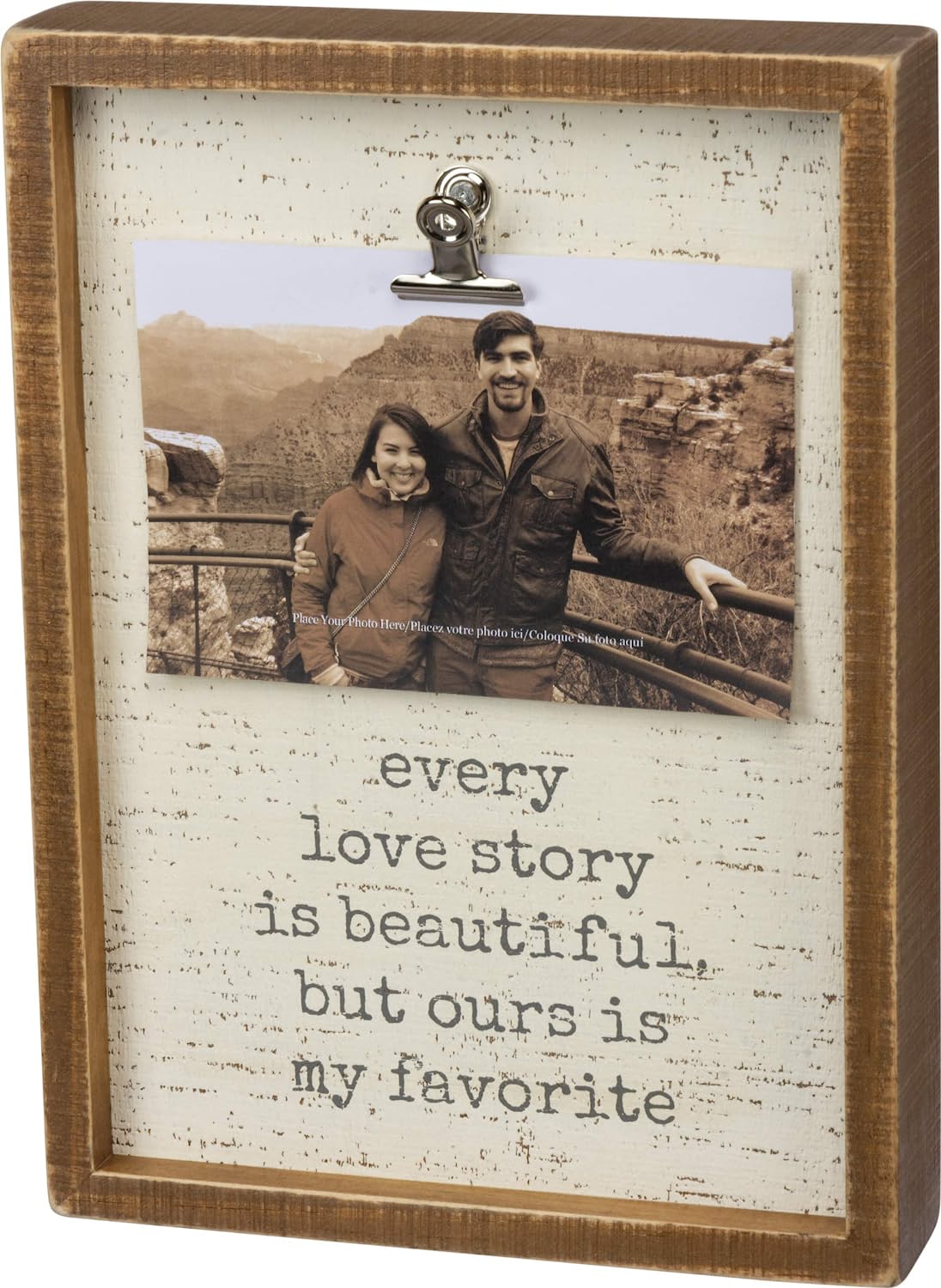 Primitives by Kathy Inset Photo Frame, 8″ x 11″, Every Love Story is Beautiful