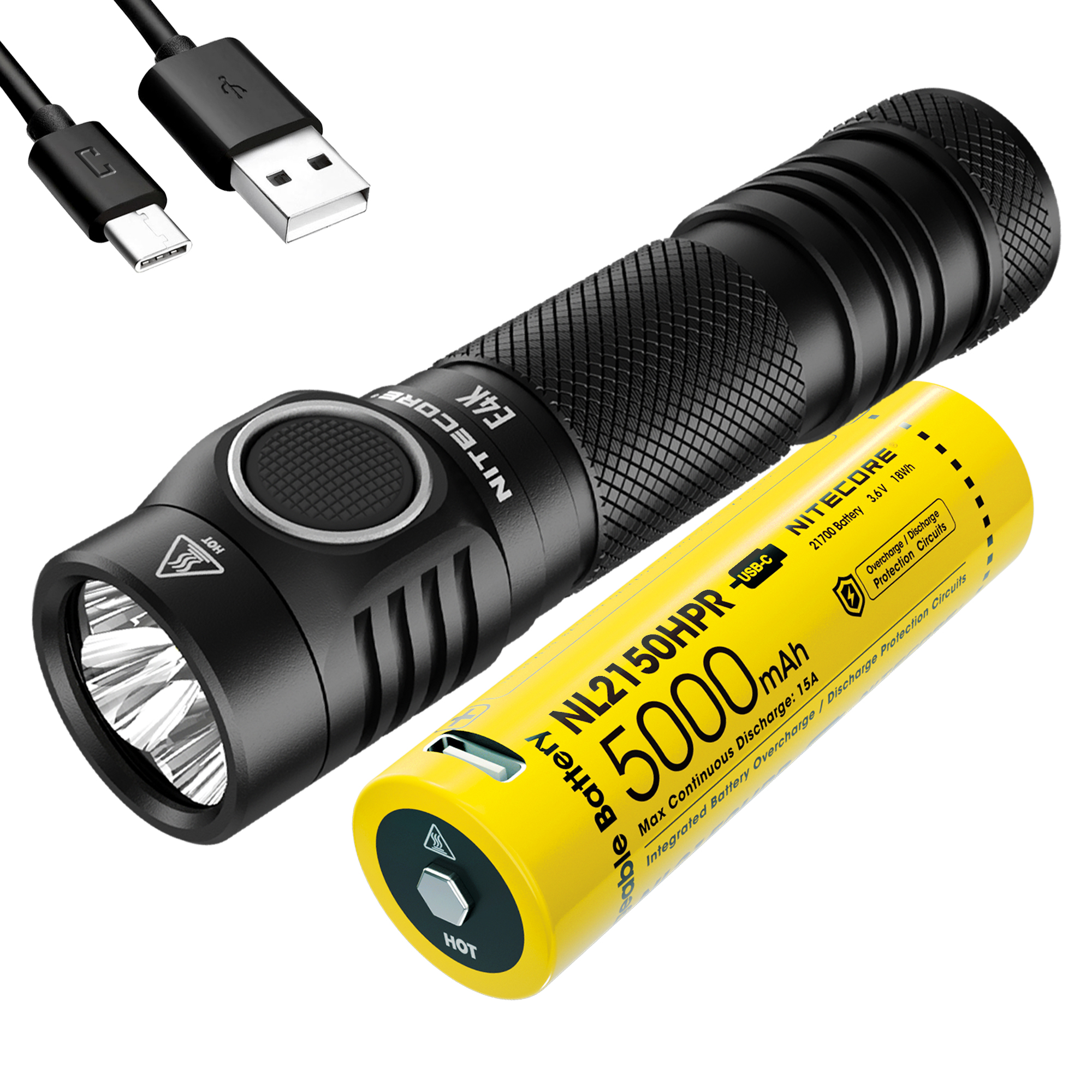 Nitecore E4K EDC Flashlight with USB-C Rechargeable Battery